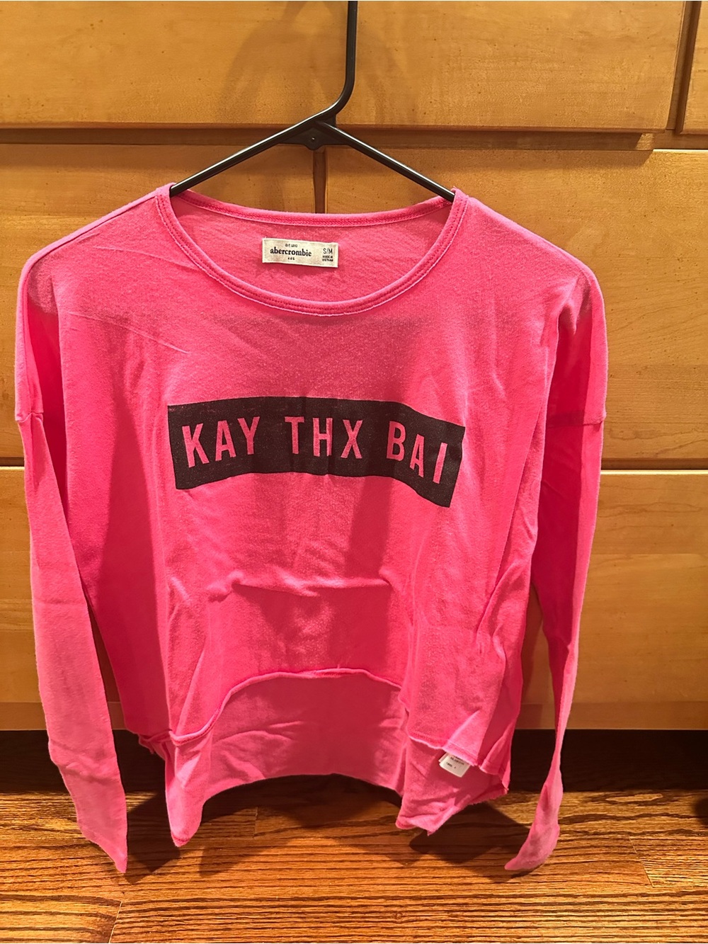 abercrombie kids Hot Pink Long-Sleeve Graphic Tee
